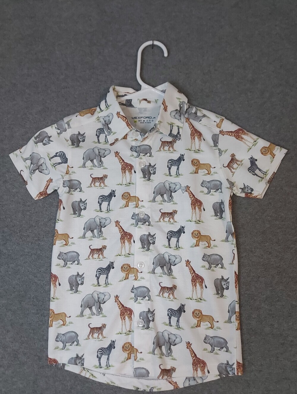 Wexford Jr. Toddler Boys Safari Animal Short Sleeve Button-Up Shirt - Picture 2 of 6